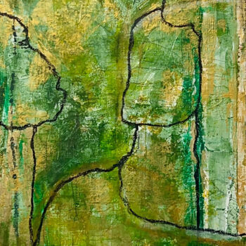 Malerei mit dem Titel "Les regards" von Aleas, Original-Kunstwerk, Acryl