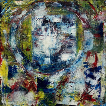 Malerei mit dem Titel "Le disque" von Aleas, Original-Kunstwerk, Acryl