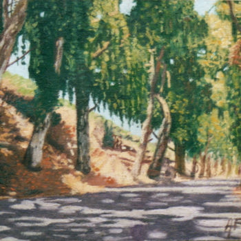 「carretera-de-eucali…」というタイトルの絵画 Alejandro Fajardoによって, オリジナルのアートワーク
