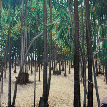 Pintura titulada "eucaliptos1.jpg" por Alejandro Fajardo, Obra de arte original
