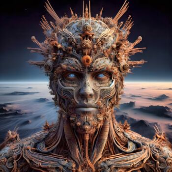 数字艺术 标题为“100 Faces of God_022” 由Александр Погодин, 原创艺术品, AI生成的图像