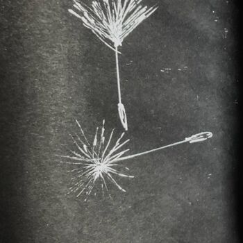 Malerei mit dem Titel "Dandelion." von Aleksandr Shepelev, Original-Kunstwerk, Gel Stift