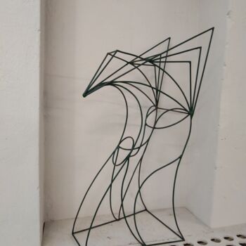Sculpture titled "Thinking about Miya…" by Aleksandr Stepanov, Original Artwork, Metals