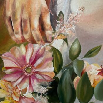 Peinture intitulée "Flowers in oil" par Aleksandra Antonova, Œuvre d'art originale, Huile