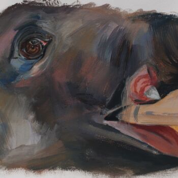 Pintura intitulada "Elephant from Thail…" por Aleksandra Antonova, Obras de arte originais, Guache