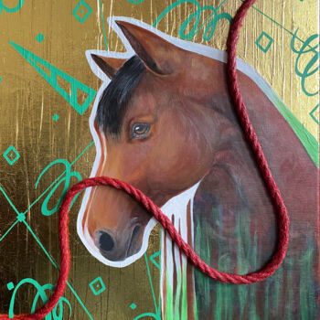 Pintura titulada "Horse" por Aleksandra Aurelli, Obra de arte original, Acrílico Montado en Bastidor de camilla de madera