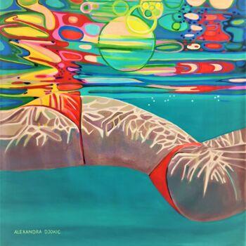 「Underwater No 6 / 1…」というタイトルの絵画 Alexandra Djokicによって, オリジナルのアートワーク, アクリル