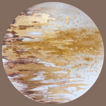 「Gold leaf painting.…」というタイトルの絵画 Aleksandra Kazantsevaによって, オリジナルのアートワーク, オイル