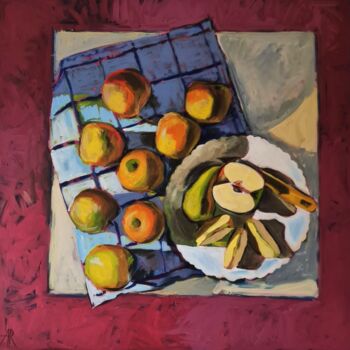 Peinture intitulée "Apples" par Aleksandra Romanova, Œuvre d'art originale, Acrylique