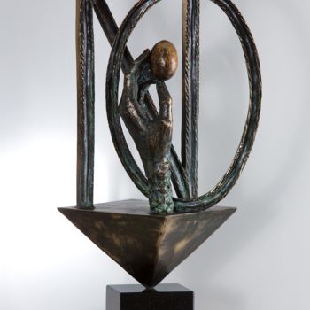 Escultura intitulada "Le Miracle de la Vi…" por Aleksandra Kann-Bogomilska, Obras de arte originais, Metais