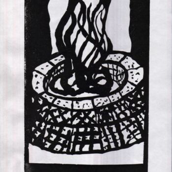 Drawing titled "Fire" by Aleksandar Srb, Original Artwork