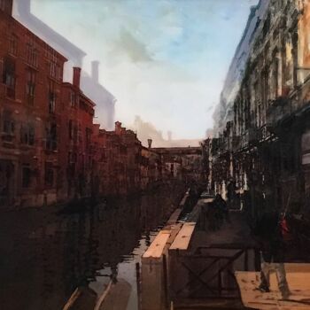 Картина под названием "Venezia" - Alessandro Giusberti, Подлинное произведение искусства, Масло