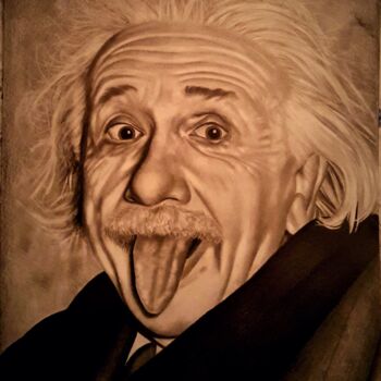 Dessin intitulée "Einstein" par Alessandro Rizzo, Œuvre d'art originale, Graphite