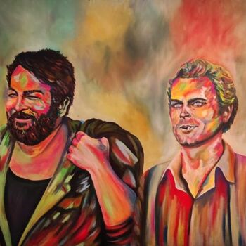 Painting titled "Bud e Terence" by Alessandro Rizzo, Original Artwork, Oil