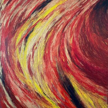Pittura intitolato "Red Passion I" da Alessia Mattiello, Opera d'arte originale, Acrilico Montato su Pannello di legno