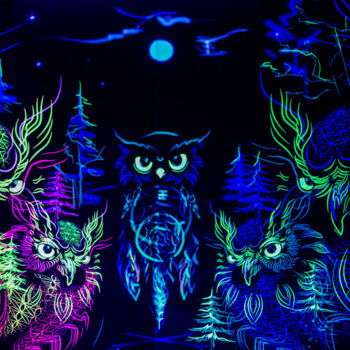 数字艺术 标题为“Owls DreamCatchers…” 由Alex Anahart, 原创艺术品, 挂毯