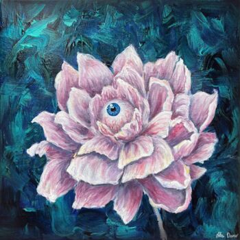 Malarstwo zatytułowany „Eye flower 1” autorstwa Alex Danv, Oryginalna praca, Akryl