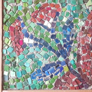 Sculpture titled "Un fiore per Ravenna" by Alex Iattarelli (Al_iatar), Original Artwork, Mosaic