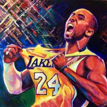 Schilderij getiteld "Kobe Bryant" door Alex Loreci, Origineel Kunstwerk, Acryl