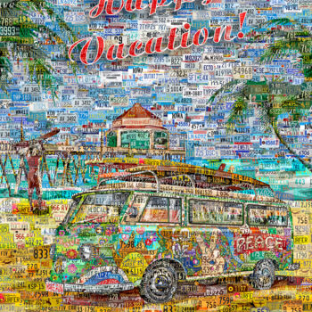 Digital Arts titled "Happy Vacation Coll…" by Alex Loskutov, Original Artwork, Photo Montage