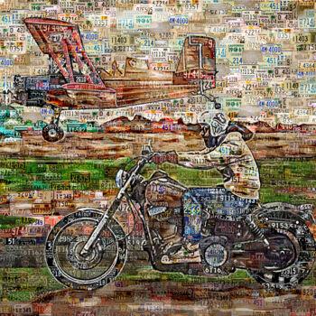 Arte digital titulada "Harley and Plane Co…" por Alex Loskutov, Obra de arte original, Foto-montaje