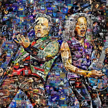 Arts numériques intitulée "METALLICA. James He…" par Alex Loskutov, Œuvre d'art originale, Collage numérique