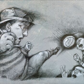 Pintura titulada "calcio" por Alexander Daniloff, Obra de arte original, Acrílico