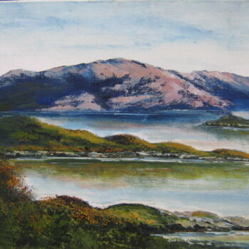 제목이 "Loch A' Cha'irn Bha…"인 미술작품 Alexander Taylor Dickie로, 원작, 기름 나무 들것 프레임에 장착됨