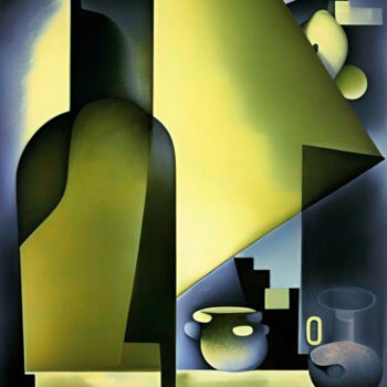 Malarstwo zatytułowany „Breakfast in olive…” autorstwa Alexandr Gera, Oryginalna praca, Olej Zamontowany na Drewniana rama n…
