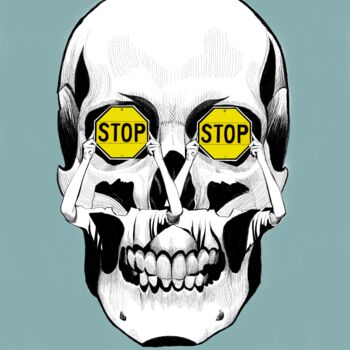 Arts numériques intitulée "stop" par Alexandra Astapova, Œuvre d'art originale, Peinture numérique