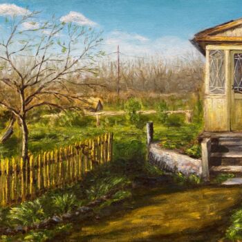 Painting titled "Spring in the villa…" by Alexandra Da, Original Artwork, Oil