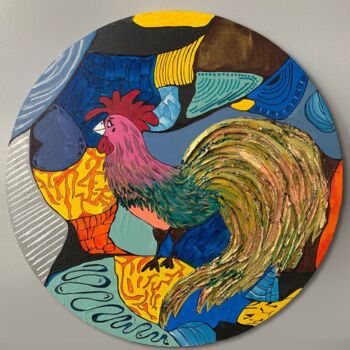 绘画 标题为“The Golden Cockerel” 由Alexandra Yakunina, 原创艺术品, 丙烯