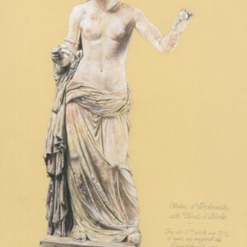 Drawing titled "Aphrodite dite Vénu…" by Alexandra Smis, Original Artwork, Conté