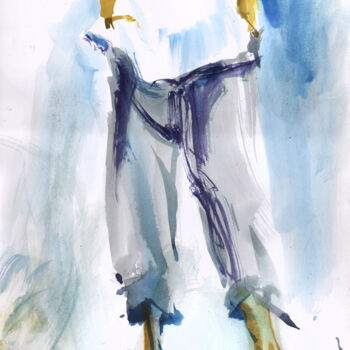 Painting titled "N°602 Zuza 2. #Arti…" by Alexandre Dumitrescu, Original Artwork, Watercolor