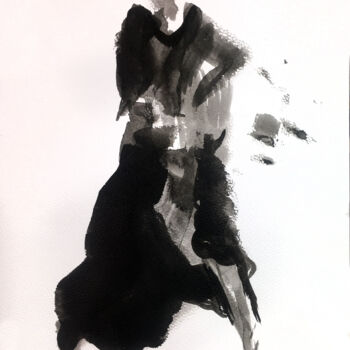 Painting titled "N°730-2 Ana Lee Eva…" by Alexandre Dumitrescu, Original Artwork, Ink