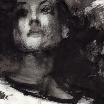 Pintura titulada "Portrait de femme N…" por Alexandre Dumitrescu, Obra de arte original, Tinta