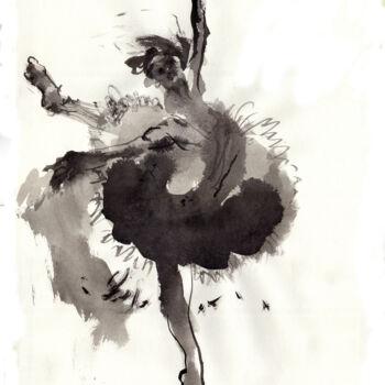 Painting titled "N°972 Ballet" by Alexandre Dumitrescu, Original Artwork, Ink