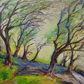 Картина под названием "The olive trees" - Alexandra Ghimisi, Подлинное произведение искусства, Акрил
