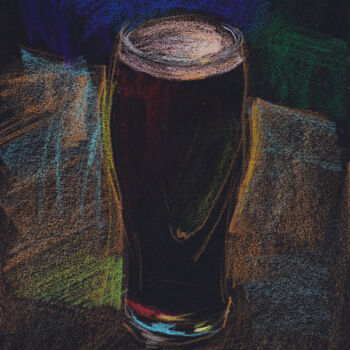 Malerei mit dem Titel "pint of "good for y…" von Alexei Batoussov, Original-Kunstwerk, Pastell Auf Karton montiert