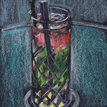 Peinture intitulée "MOJITO-3" par Alexei Batoussov, Œuvre d'art originale, Pastel Monté sur Carton