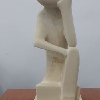 Sculpture titled "The Thinker: One of…" by Le Sculpteur Ali, Original Artwork, Stone
