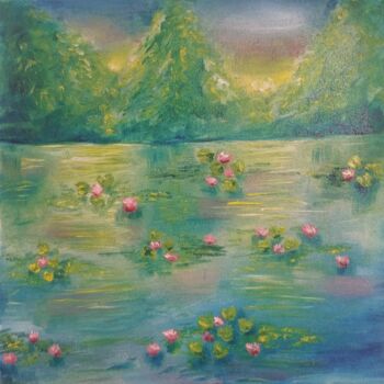 绘画 标题为“Водяные лилии” 由Alina Matsova, 原创艺术品, 油