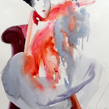 Malarstwo zatytułowany „Girl” autorstwa Alina Matykiewicz, Oryginalna praca, Kolaże