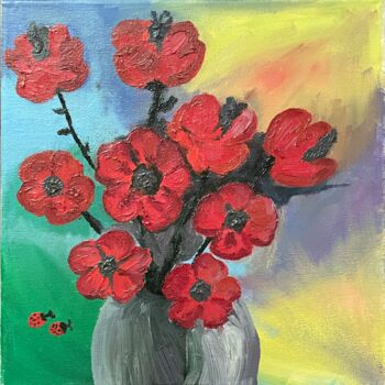 Painting titled "Poppies" by Alina Morozova, Original Artwork, Oil