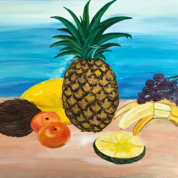 Картина под названием "Tropical fruits" - Alina Morozova, Подлинное произведение искусства, Масло