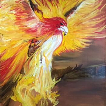 Картина под названием "Phoenix" - Alina Morozova, Подлинное произведение искусства, Масло