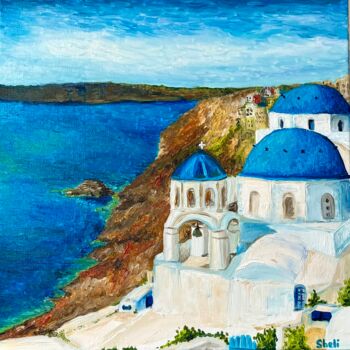 Pintura titulada "Let’s go to Greece" por Alina Shelest, Obra de arte original, Oleo