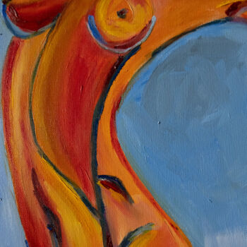 Malerei mit dem Titel "Female nude body oi…" von Alina Odwyer, Original-Kunstwerk, Öl