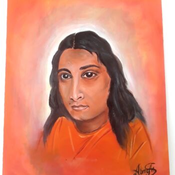 Картина под названием "Yogue Yogananda" - Aline De Melo De Santana, Подлинное произведение искусства
