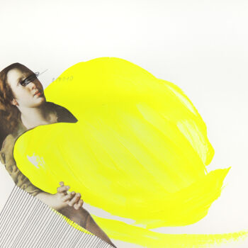 Collages intitulée "Flew away bird" par Aljona Shapovalova, Œuvre d'art originale, Collages